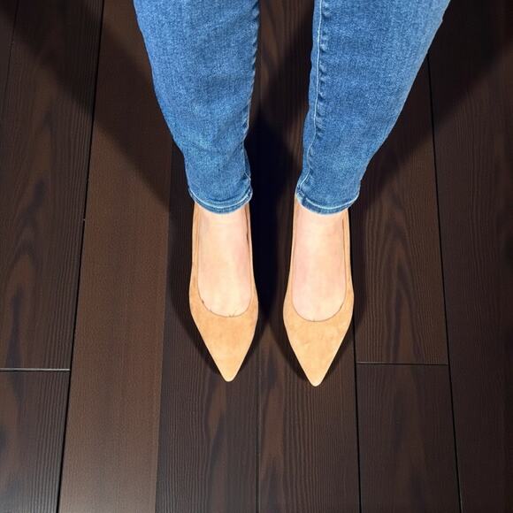 J.Crew Dulci Kitten Heel Pointed Toe Pumps in Suede Leather Lining Pumps Size 9 - Picture 2 of 9